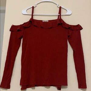 PEBBLE AND STONE* cold shoulder shirt